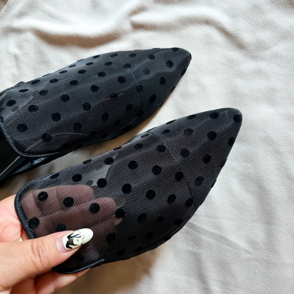 Zara Black Polka Dot Flats - Picture 7 of 7